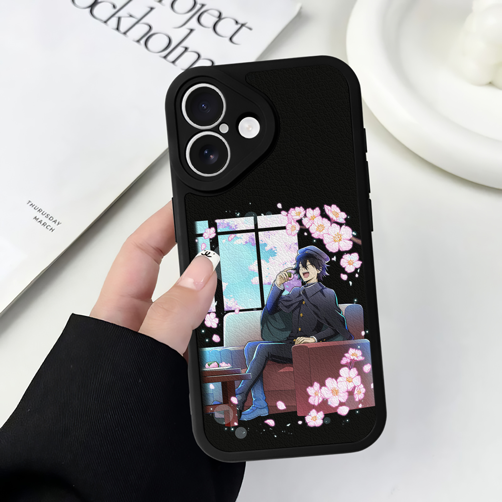 （画像用） 文豪ストレイドッグス Bungo Stray Dogs 【iPhone 16シリーズ対応】シリコンスマホケース（レザー調） 材質：シリコン